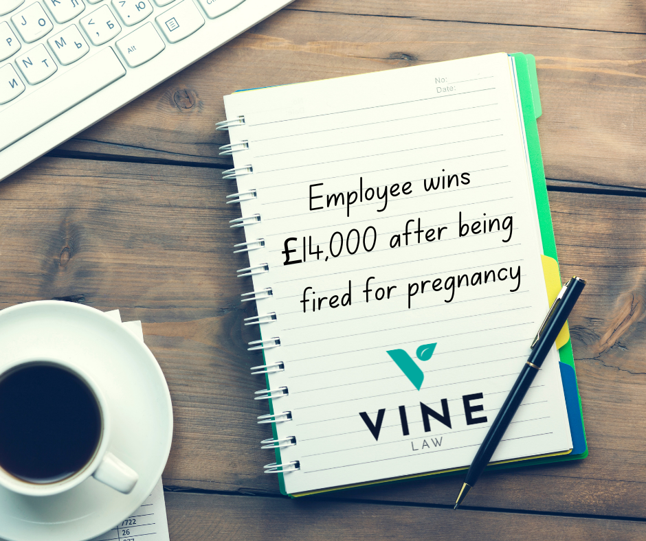 Employee awarded £14,000 for being sacked after telling her boss she was pregnant